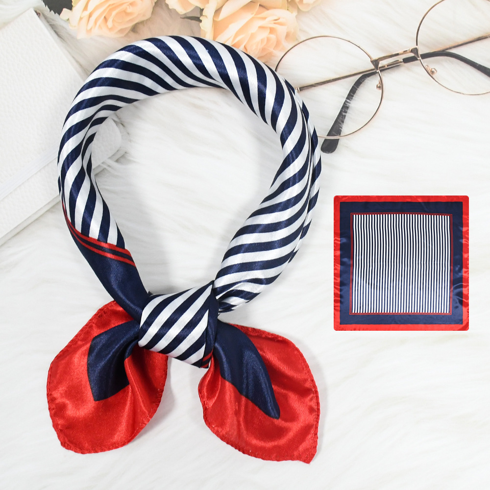 Scarf Silk Square - Luxury Design Print Silk Square Scarf