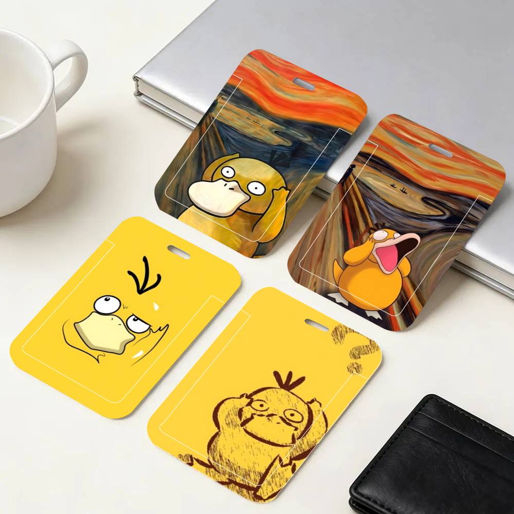 Lanyard Badge Holder - Anime Game Psyduck ID Card Holder
