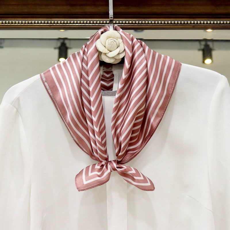 100% Pure Silk Scarf Women Hij - Silk Tie Striped 评论和价格