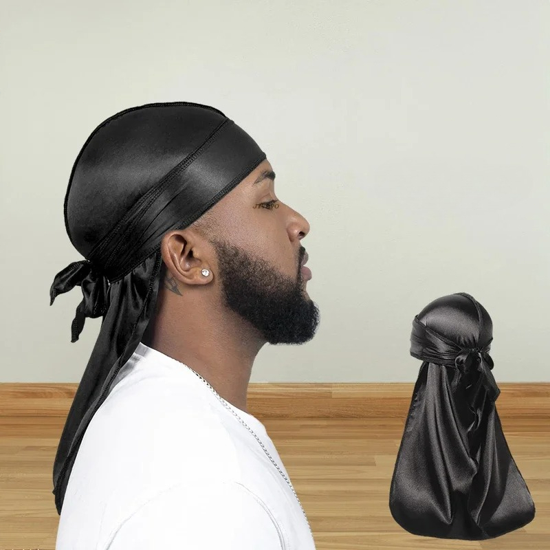 Fashion Long Tail Adult Satin  - Bandana Doo Rag 评论和价格