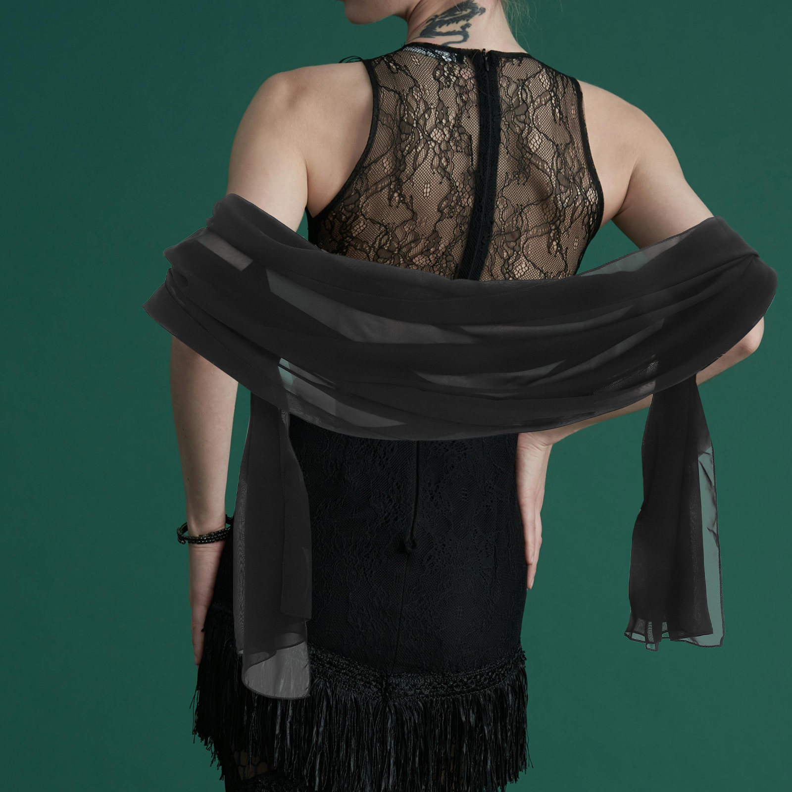 200X70Cm Chiffon Shawl For Wom - Stole Wedding Shawl 评论和价格