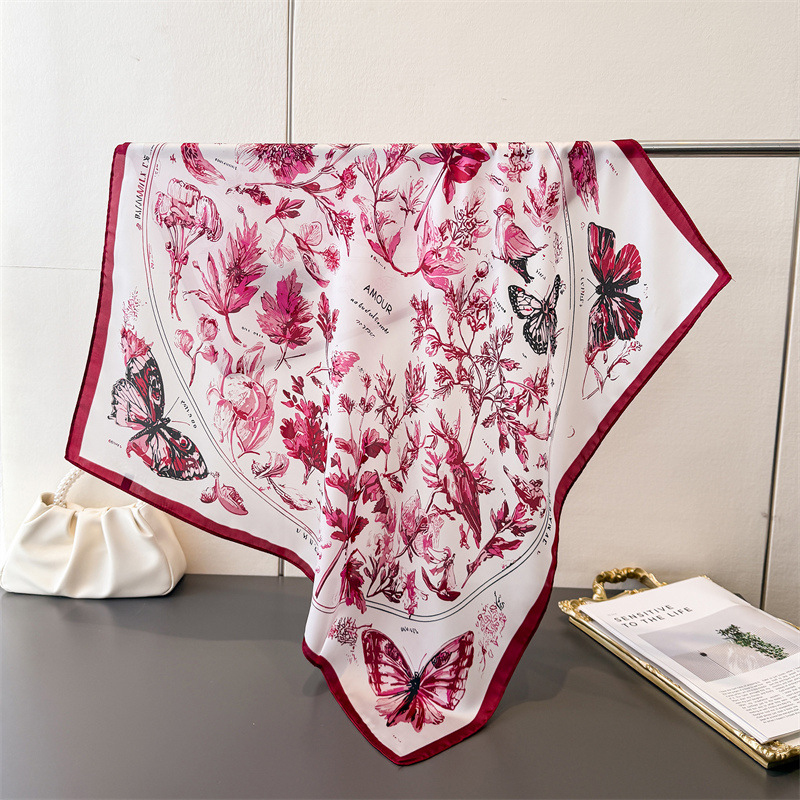 Vintage Butterfly Sketch Squar - Silk Neck Scarf 评论和价格