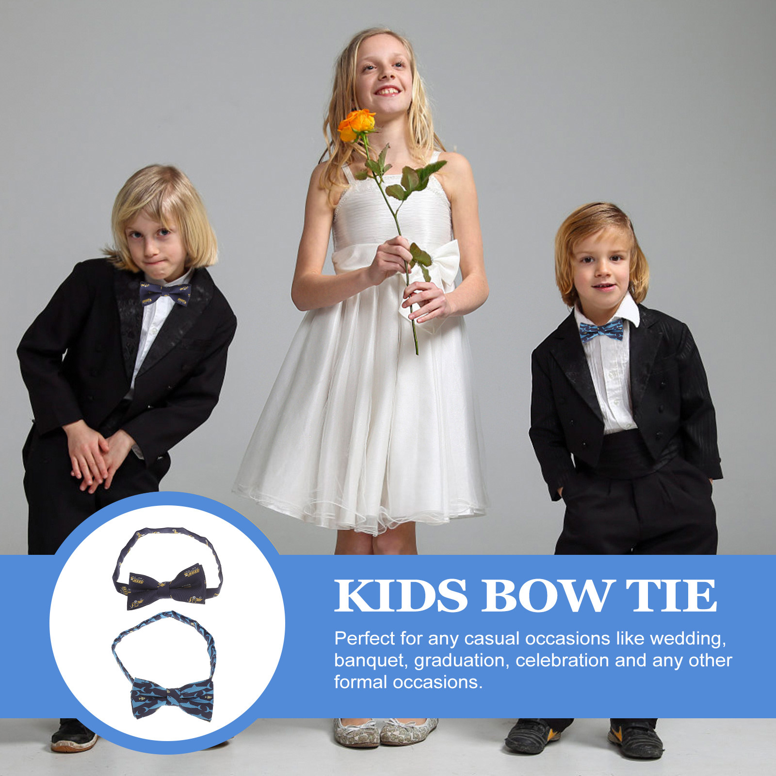 2Pcs Kids Bow Tie Cartoon Pre- - Bow Tie Pre Tied 评论和价格
