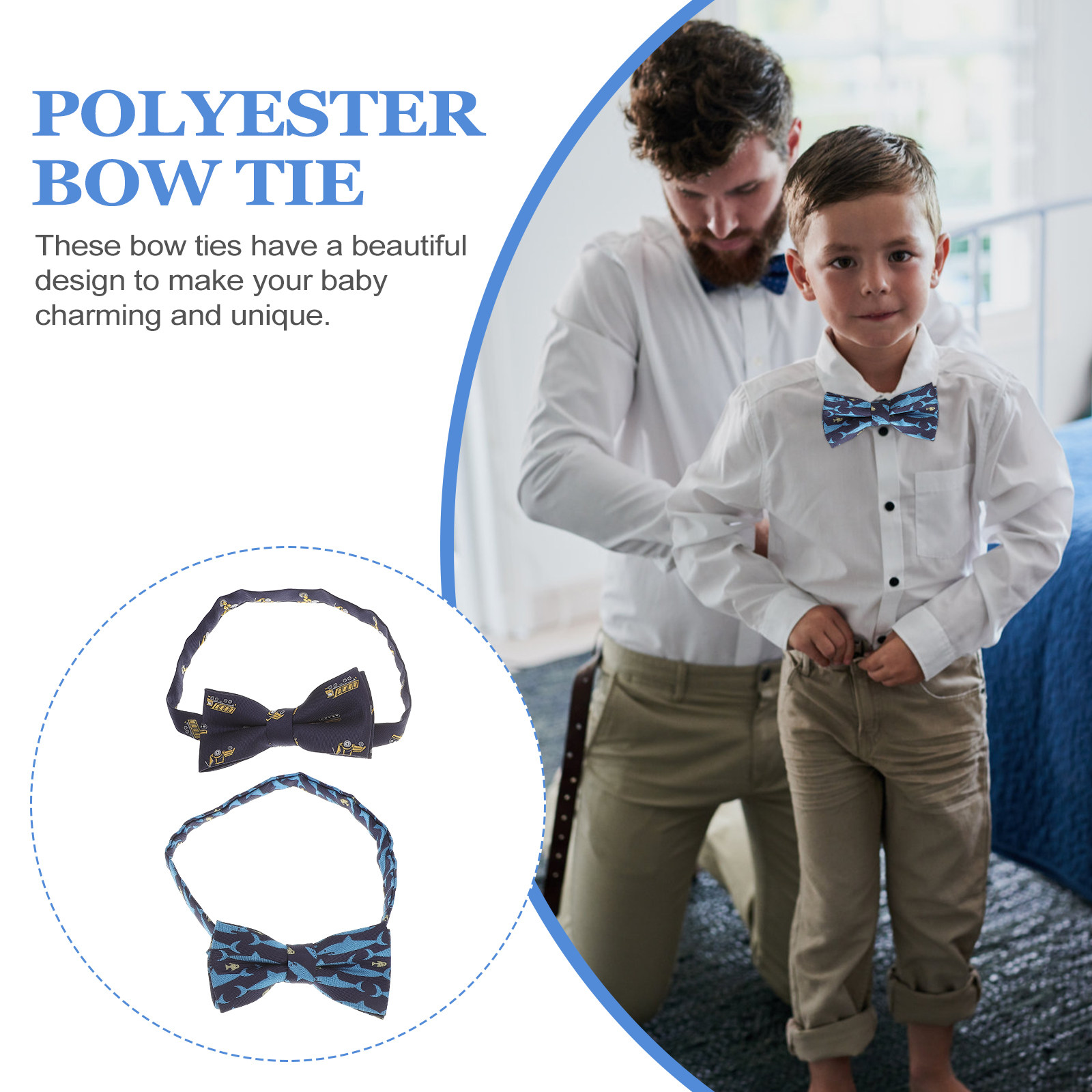2Pcs Kids Bow Tie Cartoon Pre- - Bow Tie Pre Tied 评论和价格