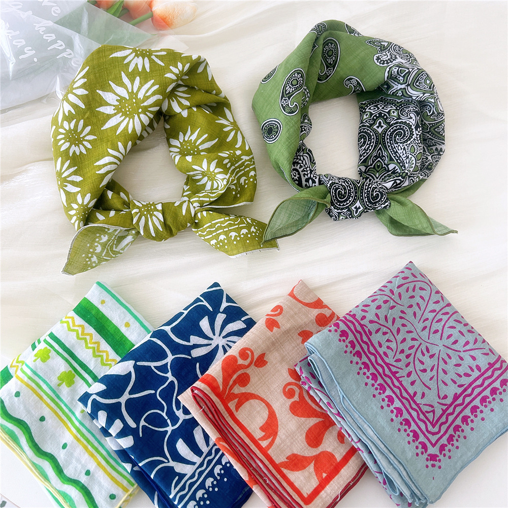 Luxury Floral Print Cotton Lin - Bandana Cotton 评论和价格