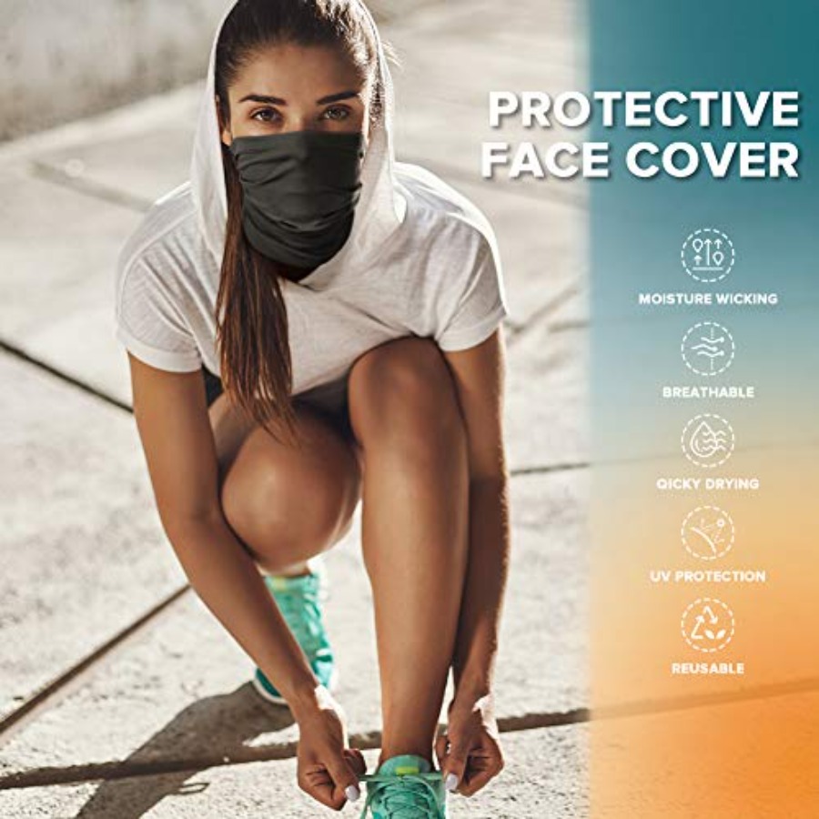 VULKIT 2 Pack Neck Gaiter Face - Face Scarf Mask 评论和价格
