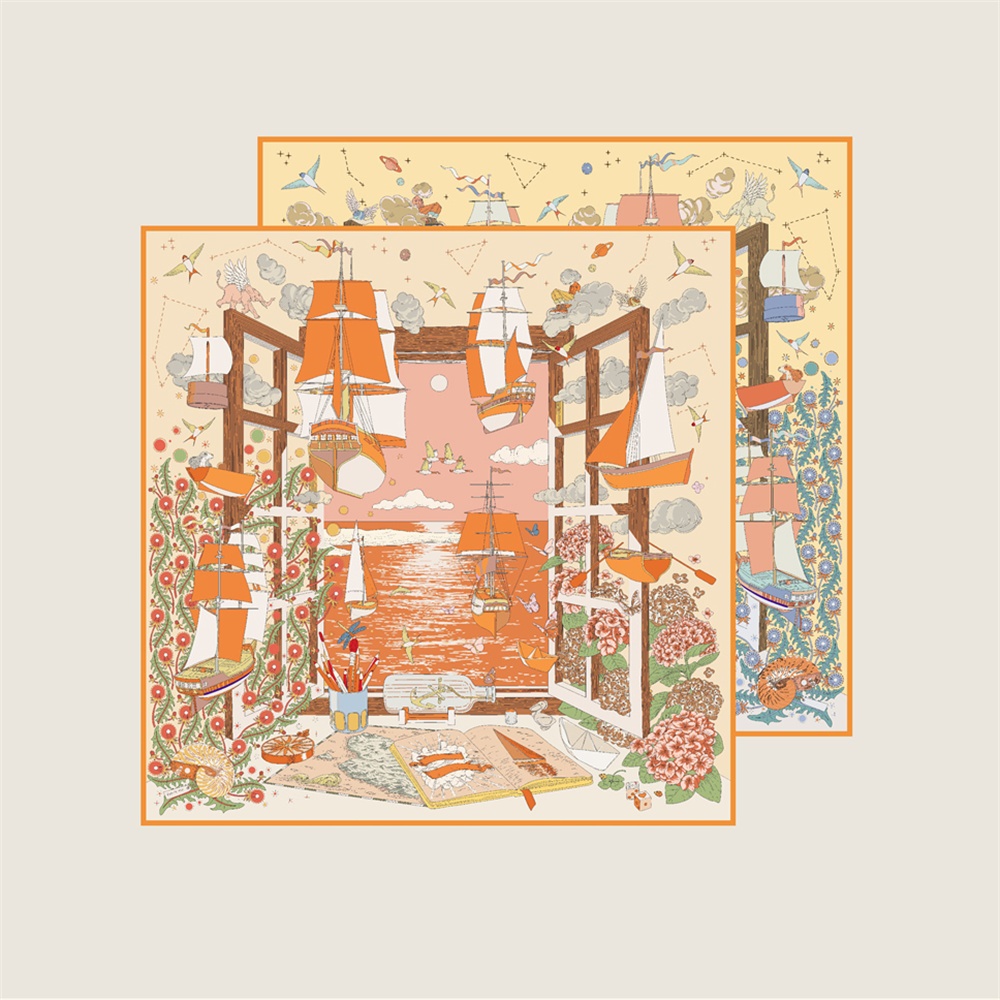 90CM Brand Silk Scarves Wraps  - Face Scarf Mask 评论和价格