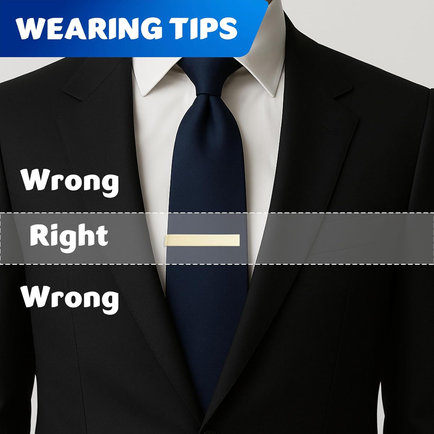3 Pack Men's Tie Clip for Skin - Skinny Tie Men 评论和价格