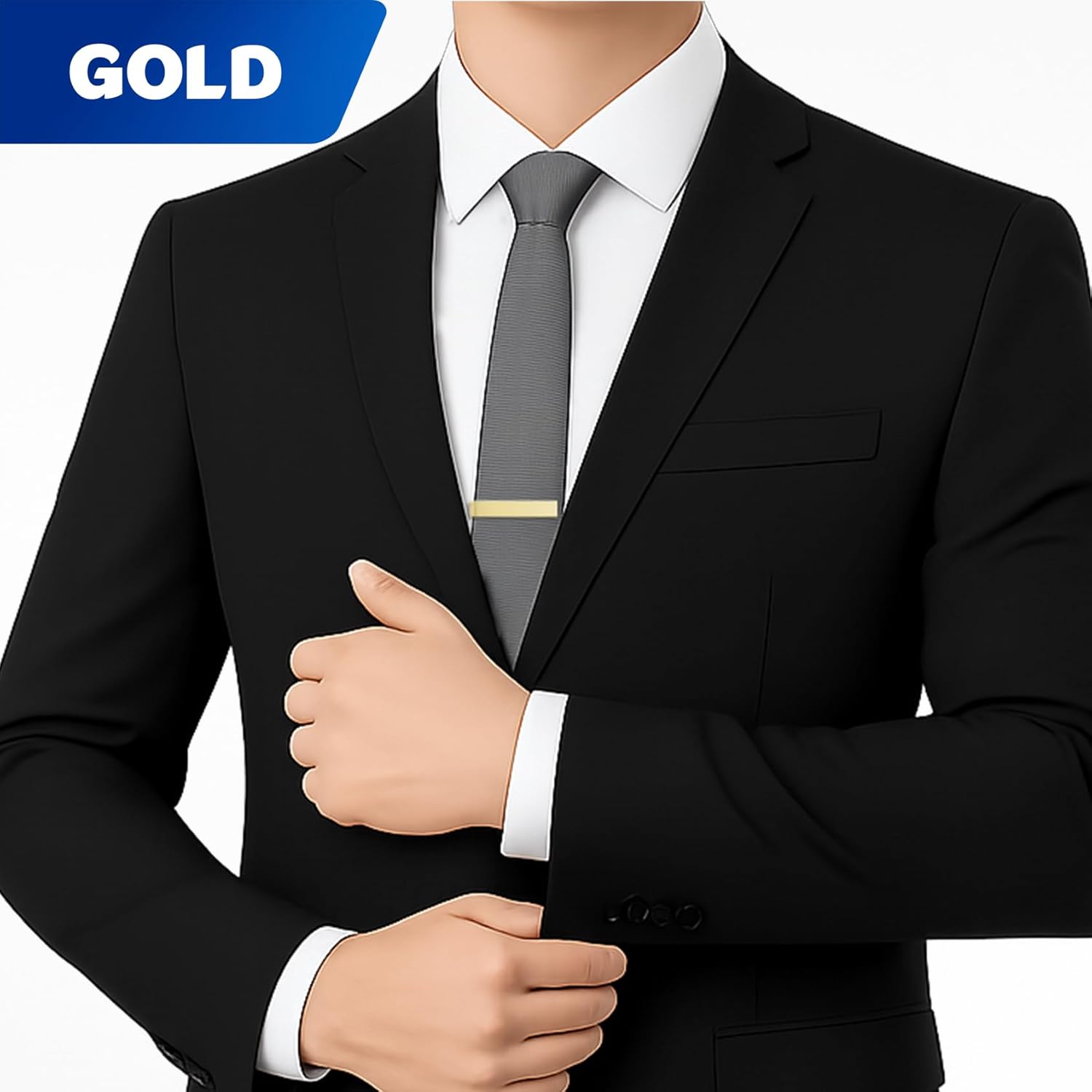 3 Pack Men's Tie Clip for Skin - Skinny Tie Men 评论和价格
