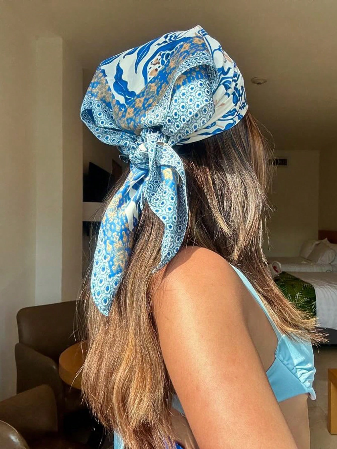 Luxury Brand Bohemia Print Squ - Head Wrap Turban 评论和价格