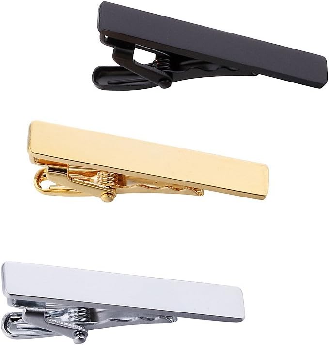 Men's Skinny Tie Clip Set 3 To - Tie Clip Silver 评论和价格