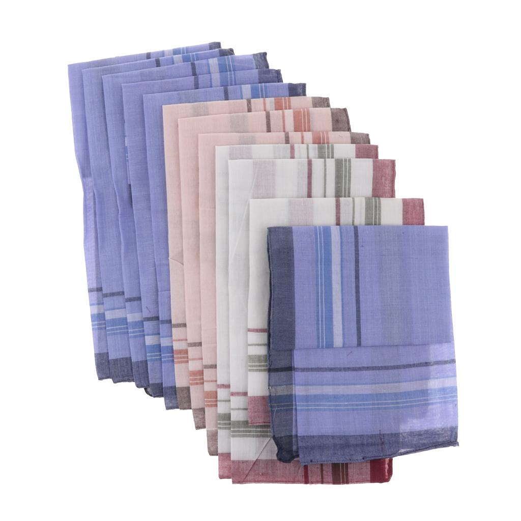 12 Pieces Men Assorted Cotton  - Handkerchief Cotton Men 评论和价格