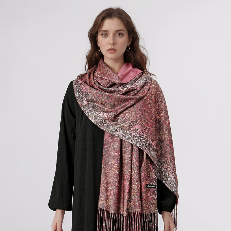 Luxury Paisley Pashmina Shawl  - Woven Scarf Blanket 评论和价格