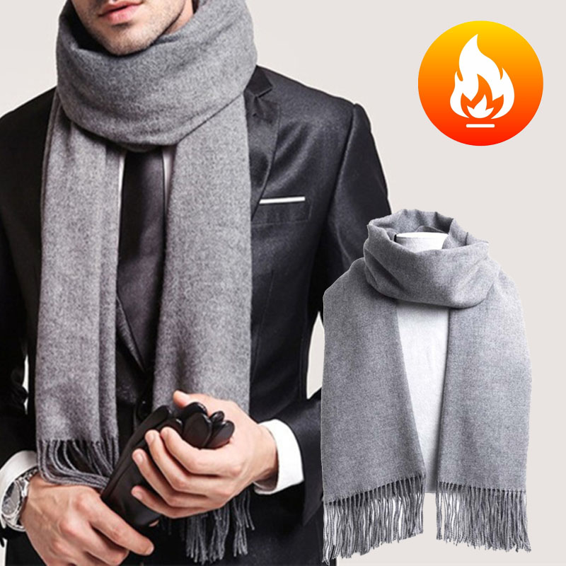 Autumn And Winter Solid Color  - Muffler Men Wool 评论和价格
