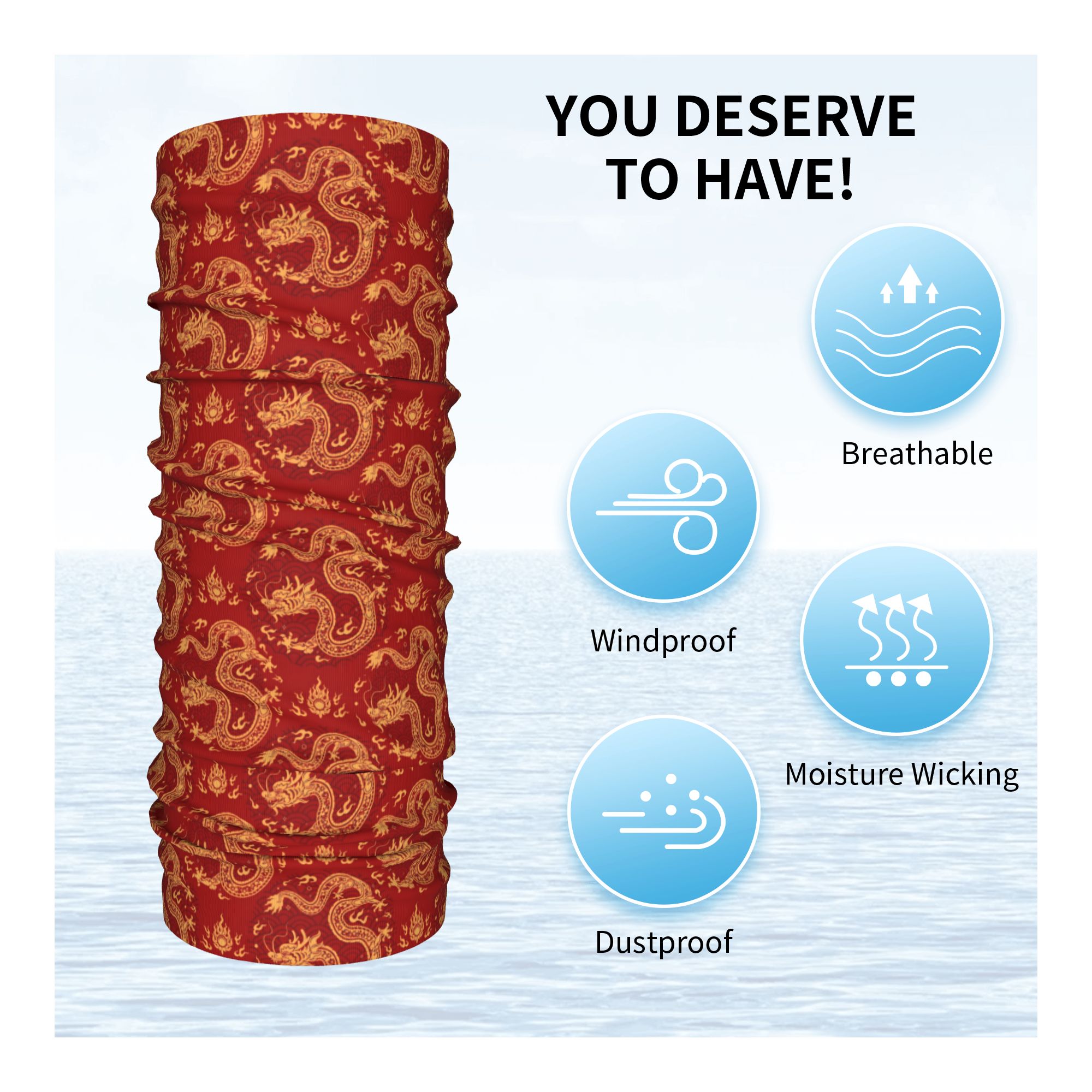 Red Dragon Winter Headband Nec - Neck Warmer Tube 评论和价格