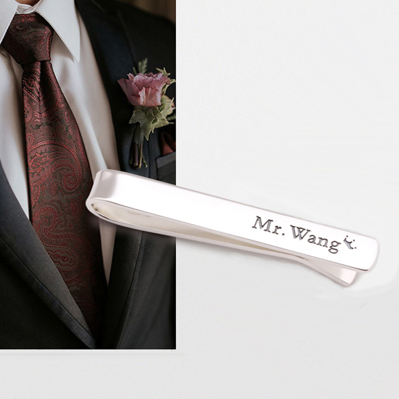 Amxiu Custom Name 925 Sterling - Tie Clip Silver 评论和价格