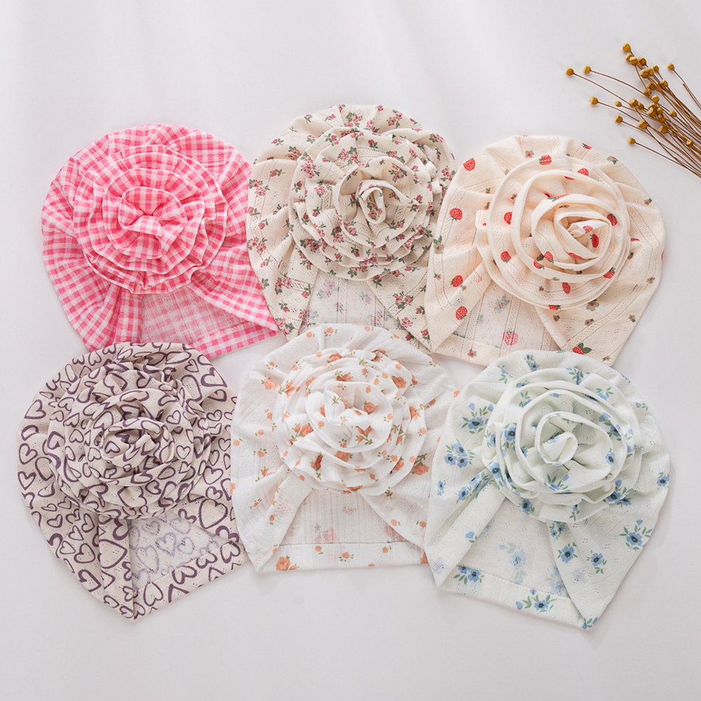 Baby Cotton Ruffled Floral Hat - Head Wrap Turban 评论和价格