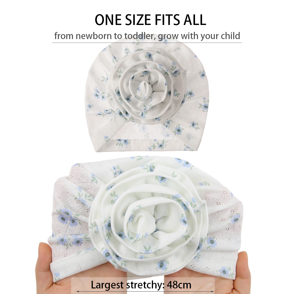 Baby Cotton Ruffled Floral Hat - Head Wrap Turban 评论和价格