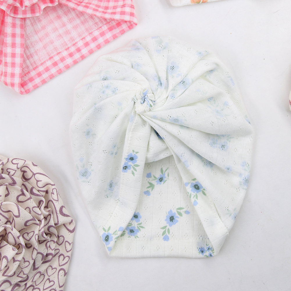 Baby Cotton Ruffled Floral Hat - Head Wrap Turban 评论和价格