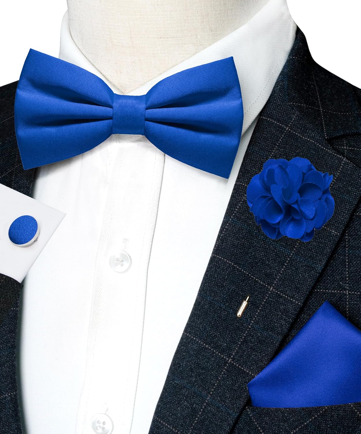 Pre-tied Bow Tie and Pocket Sq - Bow Tie Pre Tied 评论和价格