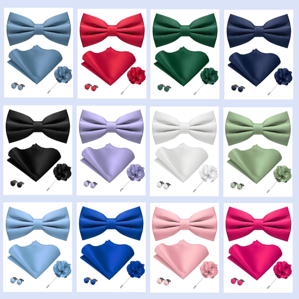Pre-tied Bow Tie and Pocket Sq - Bow Tie Pre Tied 评论和价格