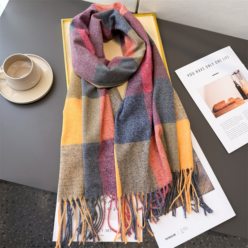 200*64cm New Fashion Cashmere  - Woven Scarf Blanket 评论和价格