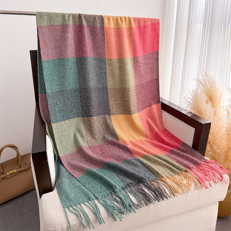 200*64cm New Fashion Cashmere  - Woven Scarf Blanket 评论和价格