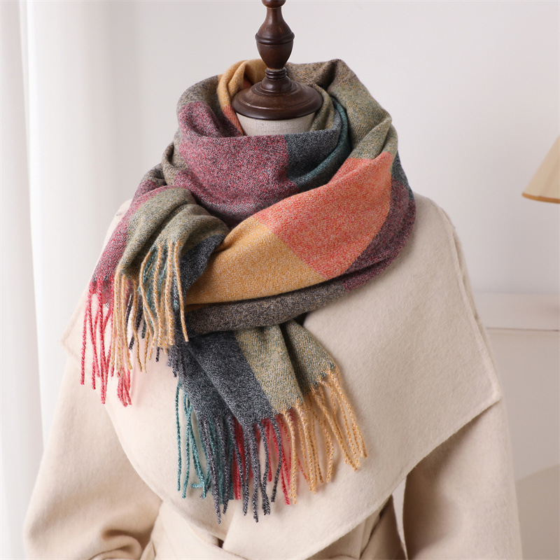 200*64cm New Fashion Cashmere  - Woven Scarf Blanket 评论和价格