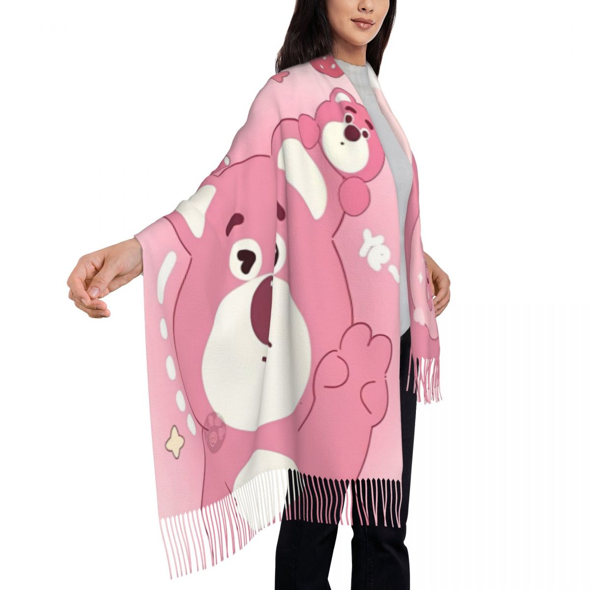 Lotso Pink Bear Women's Scarf  - Pashmina Wrap Large 评论和价格