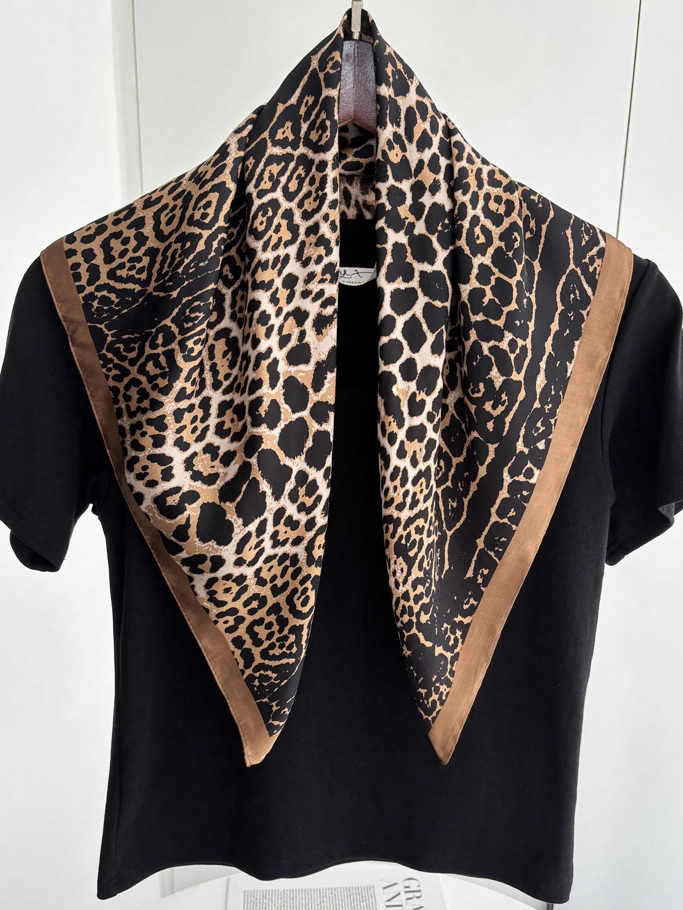 1pc Luxury Brand Leopard Print - Bandana Cotton 评论和价格