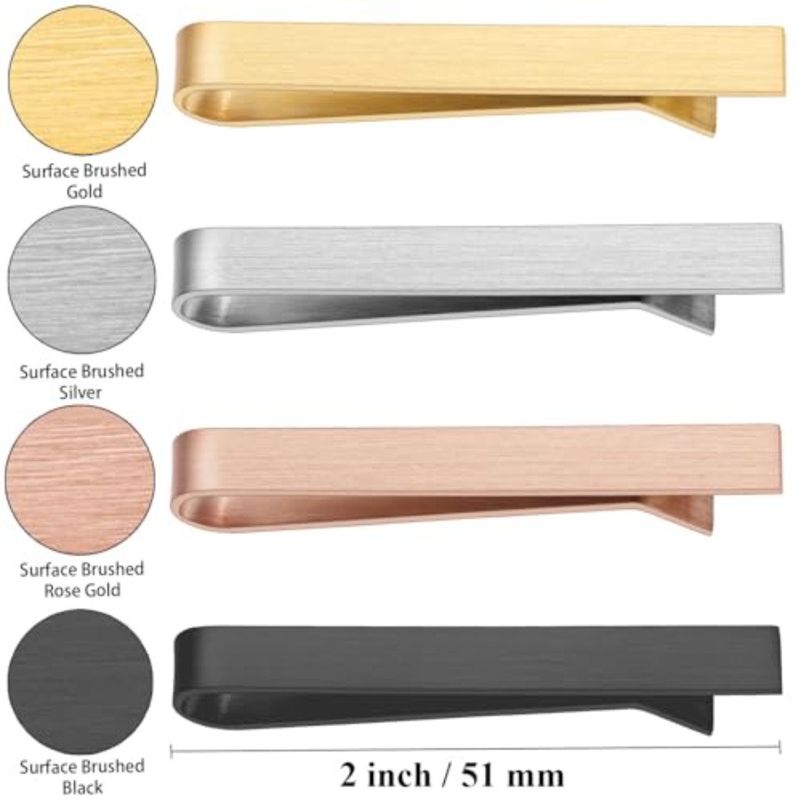 HAWSON 2 inch Tie Clips for Me - Tie Bar Set Gift 评论和价格