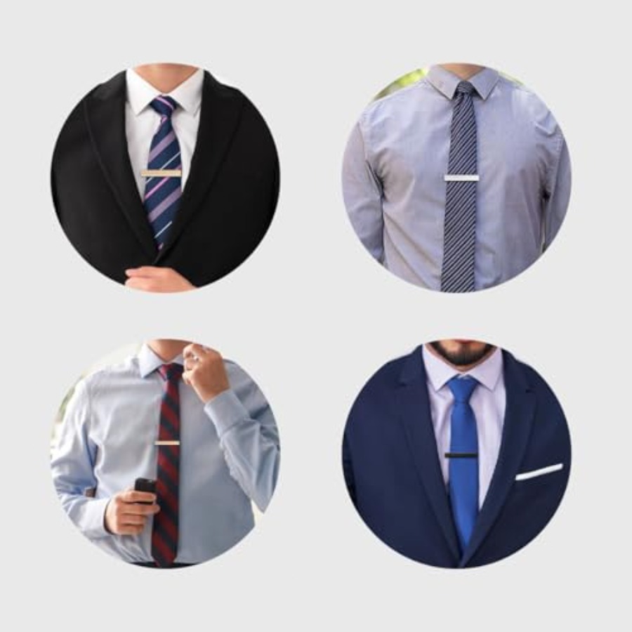 3 Pack Tie Clips for Men Tie B - Tie Bar Set Gift 评论和价格