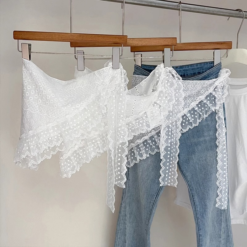 Retro  Lace Triangle Headscarf - Bandana Cotton 评论和价格