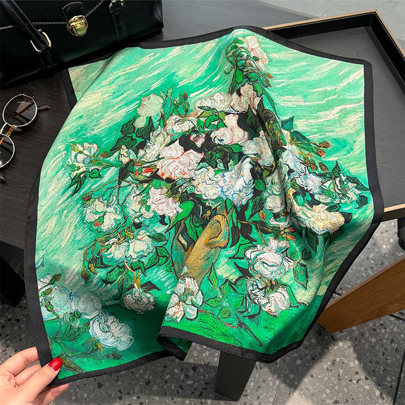 100% Silk Scarf Bandana Women  - Face Scarf Mask 评论和价格
