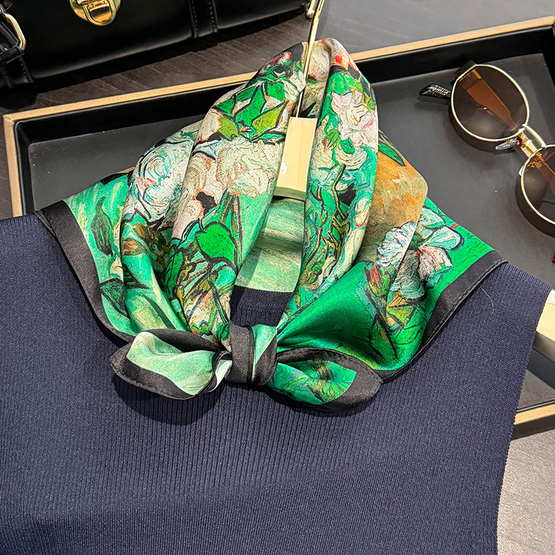 100% Silk Scarf Bandana Women  - Face Scarf Mask 评论和价格