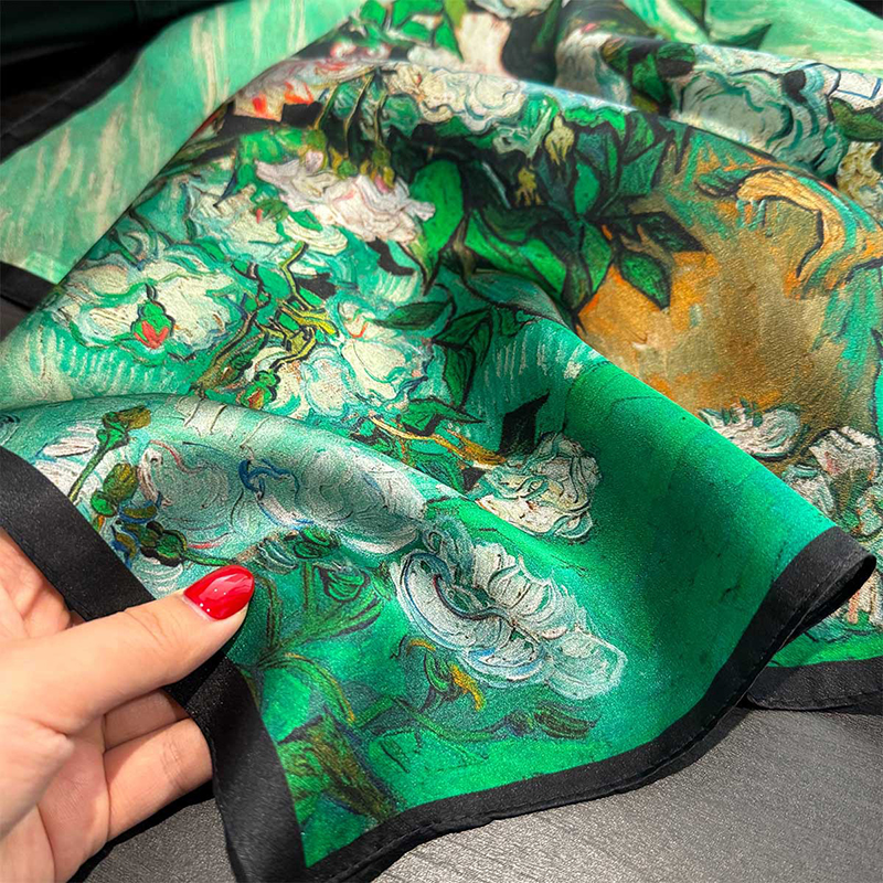100% Silk Scarf Bandana Women  - Face Scarf Mask 评论和价格