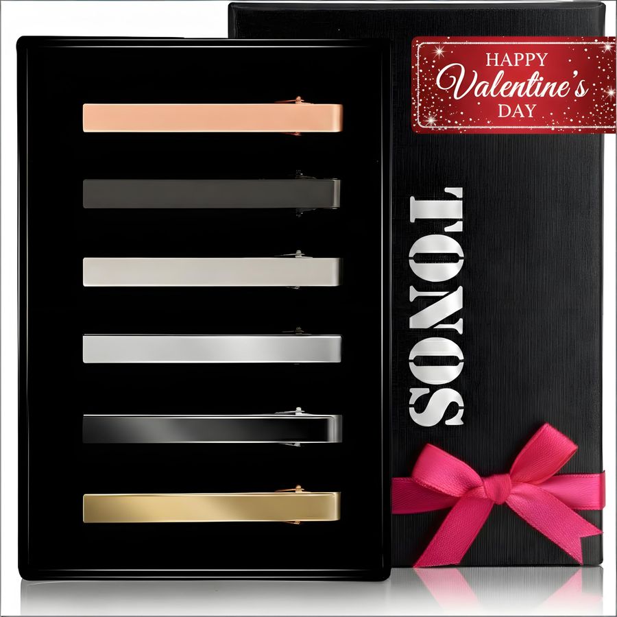 Clips for Men, 6 PACK Tie Clip - Tie Bar Set Gift 评论和价格