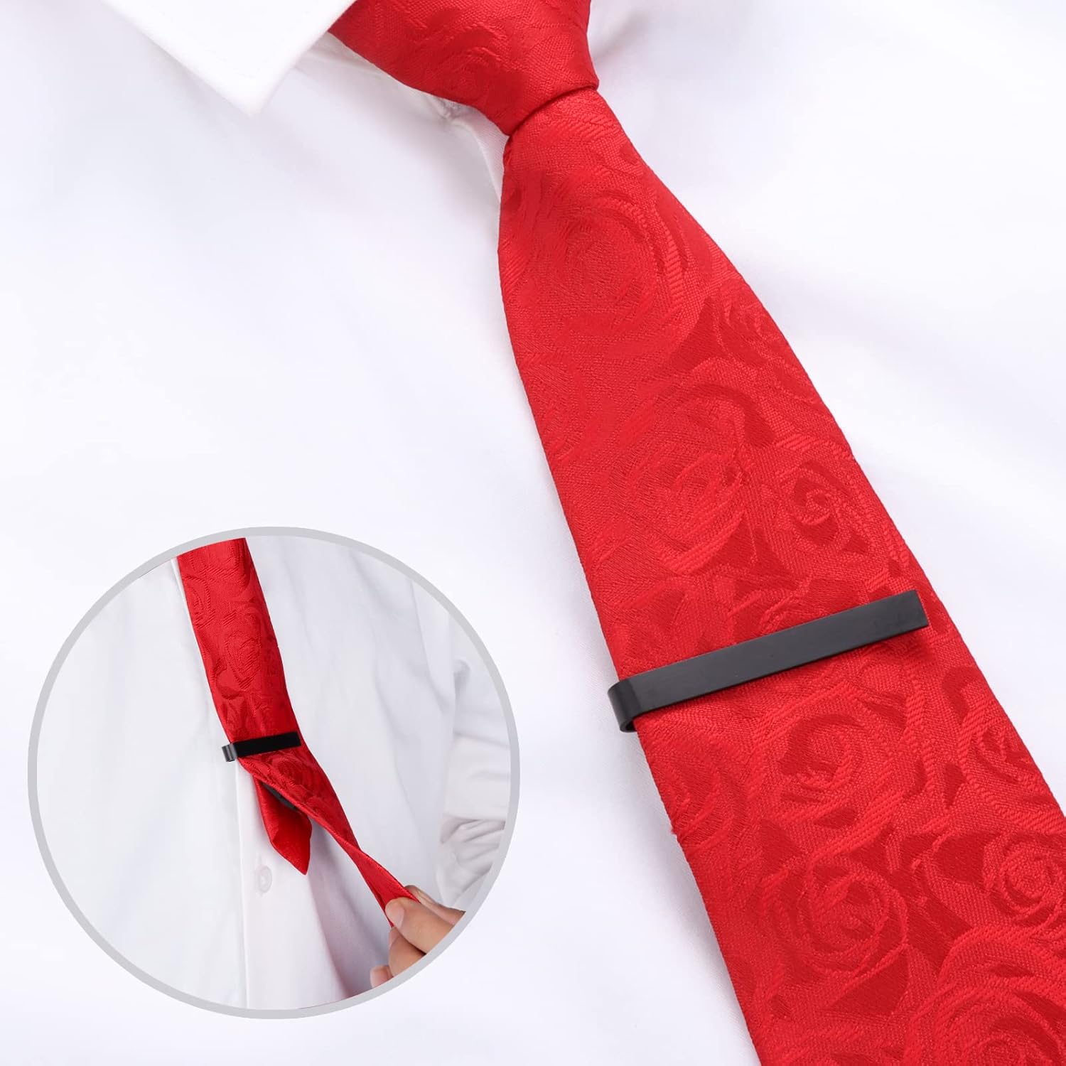 Skinny Tie Clip Bar Set, 2 Inc - Tie Bar Set Gift 评论和价格