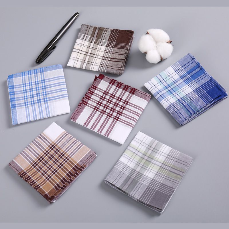 12Pcs Men's Pure Cotton Handke - Handkerchief Cotton Men 评论和价格