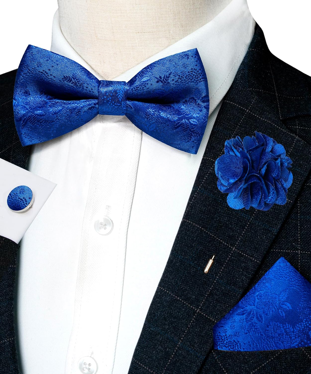 Floral Pre-tied Bow Tie Set wi - Bow Tie Pre Tied 评论和价格