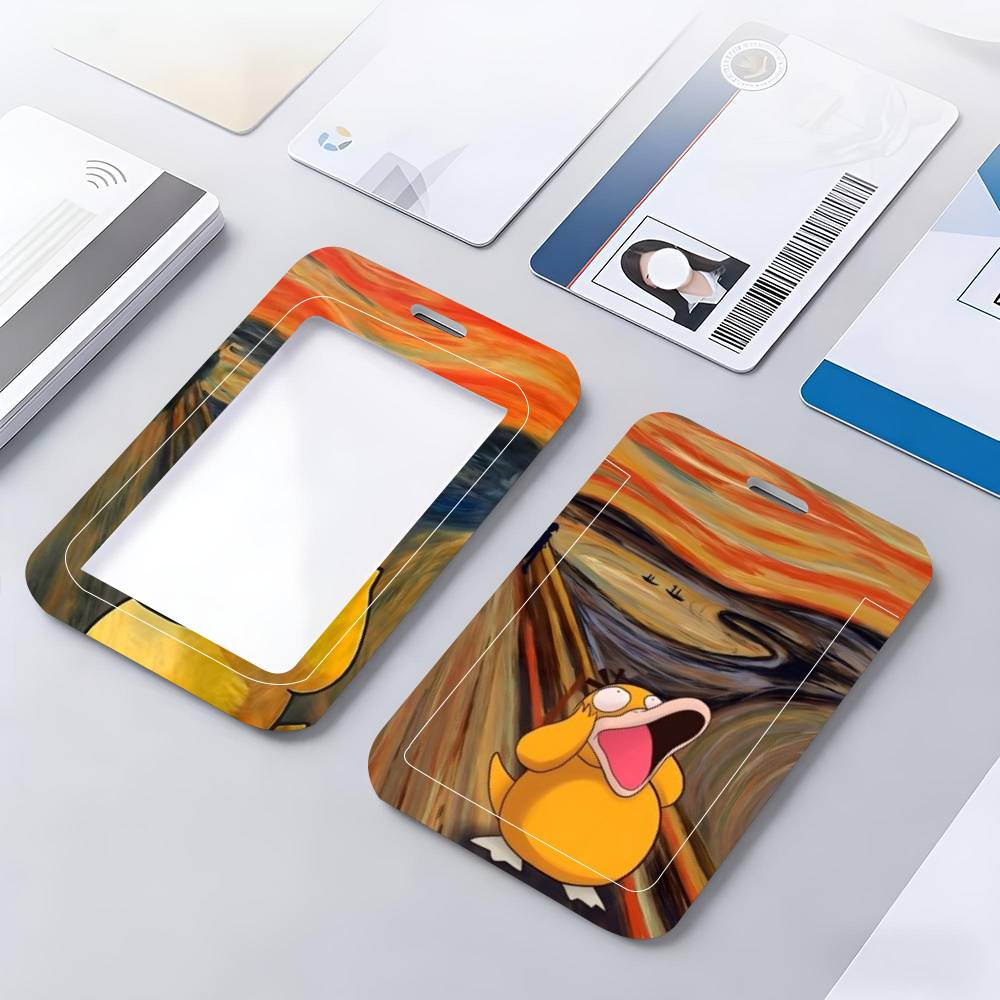 Anime Game Psyduck ID Card Hol - Lanyard Badge Holder 评论和价格