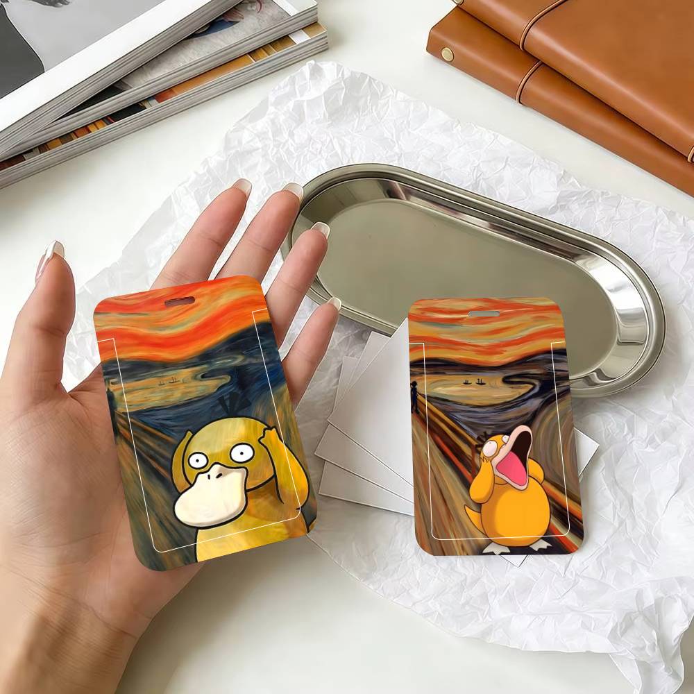 Anime Game Psyduck ID Card Hol - Lanyard Badge Holder 评论和价格