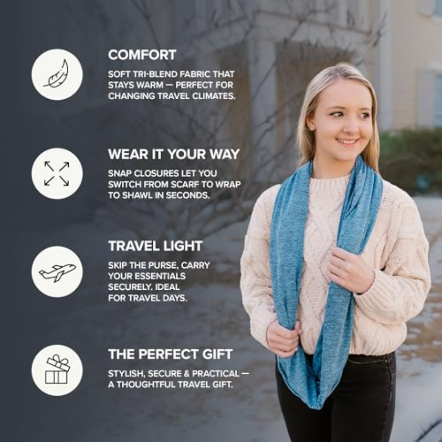 Infinity Travel Scarf Loop wit - Infinity Scarf Knit 评论和价格