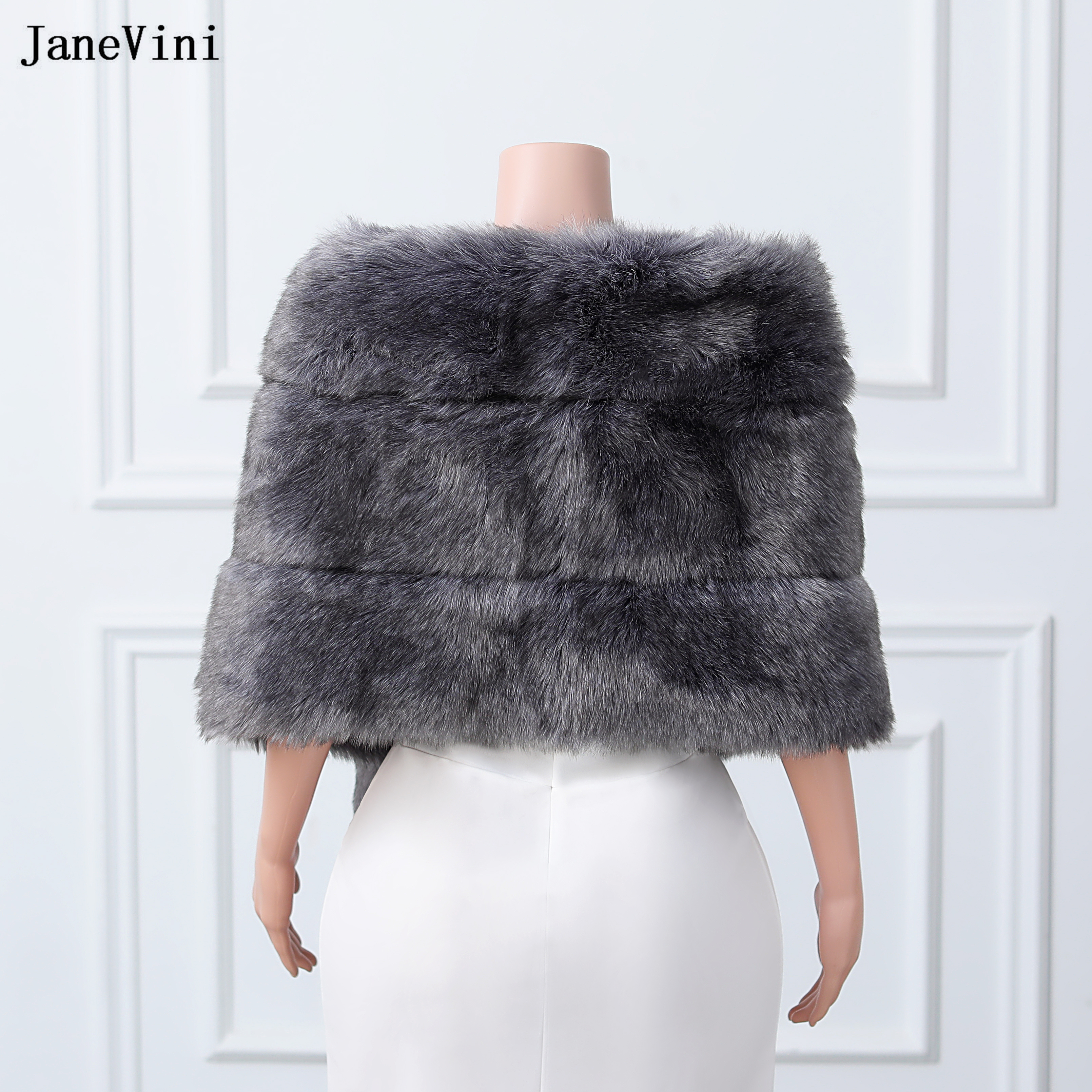 JaneVini High Quality Dark Gra - Stole Wedding Shawl 评论和价格