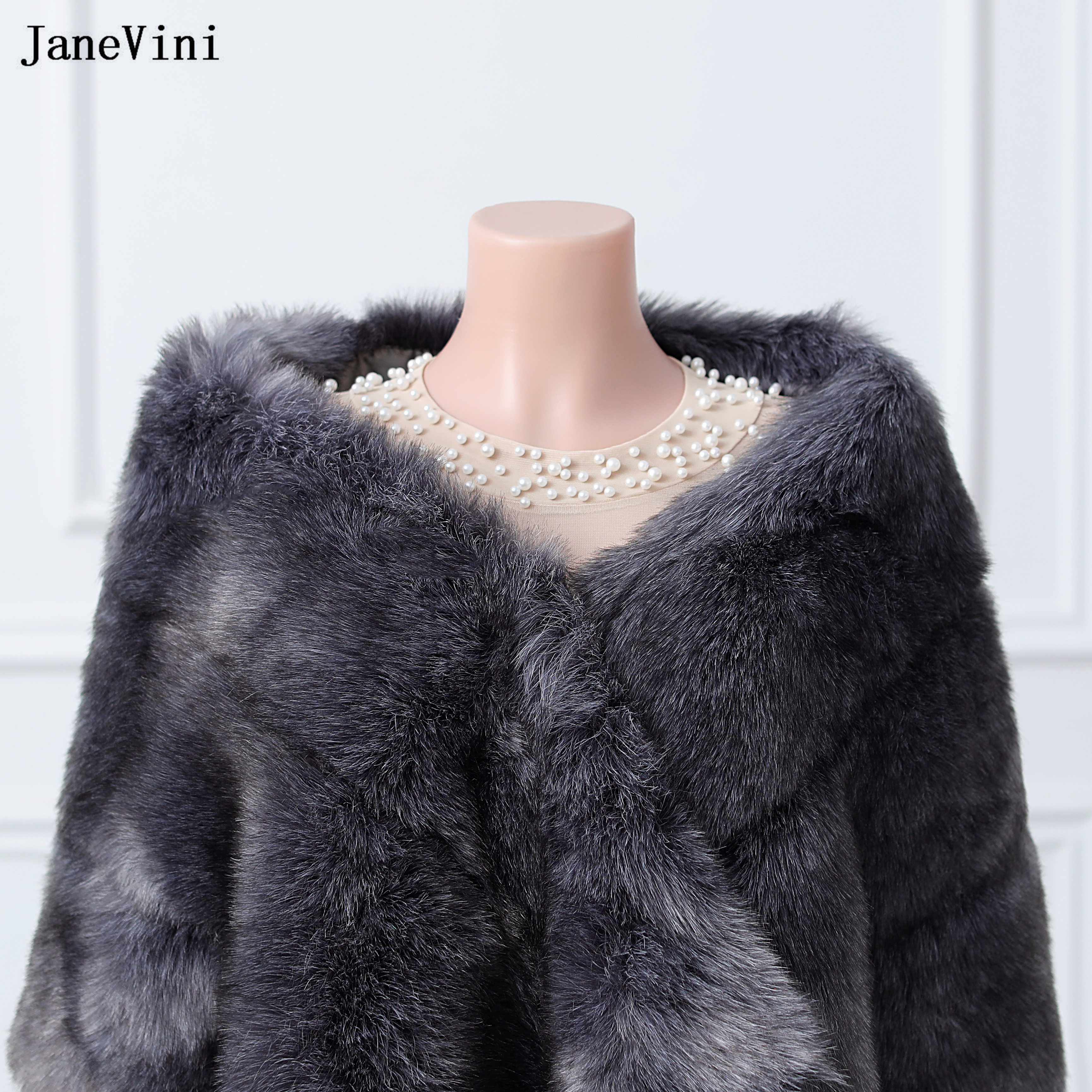 JaneVini High Quality Dark Gra - Stole Wedding Shawl 评论和价格