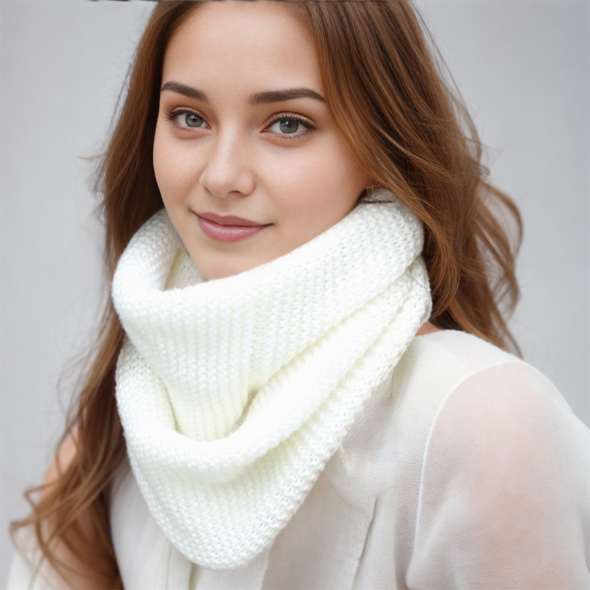 New Winter Scarf Women Infinit - Infinity Scarf Knit 评论和价格