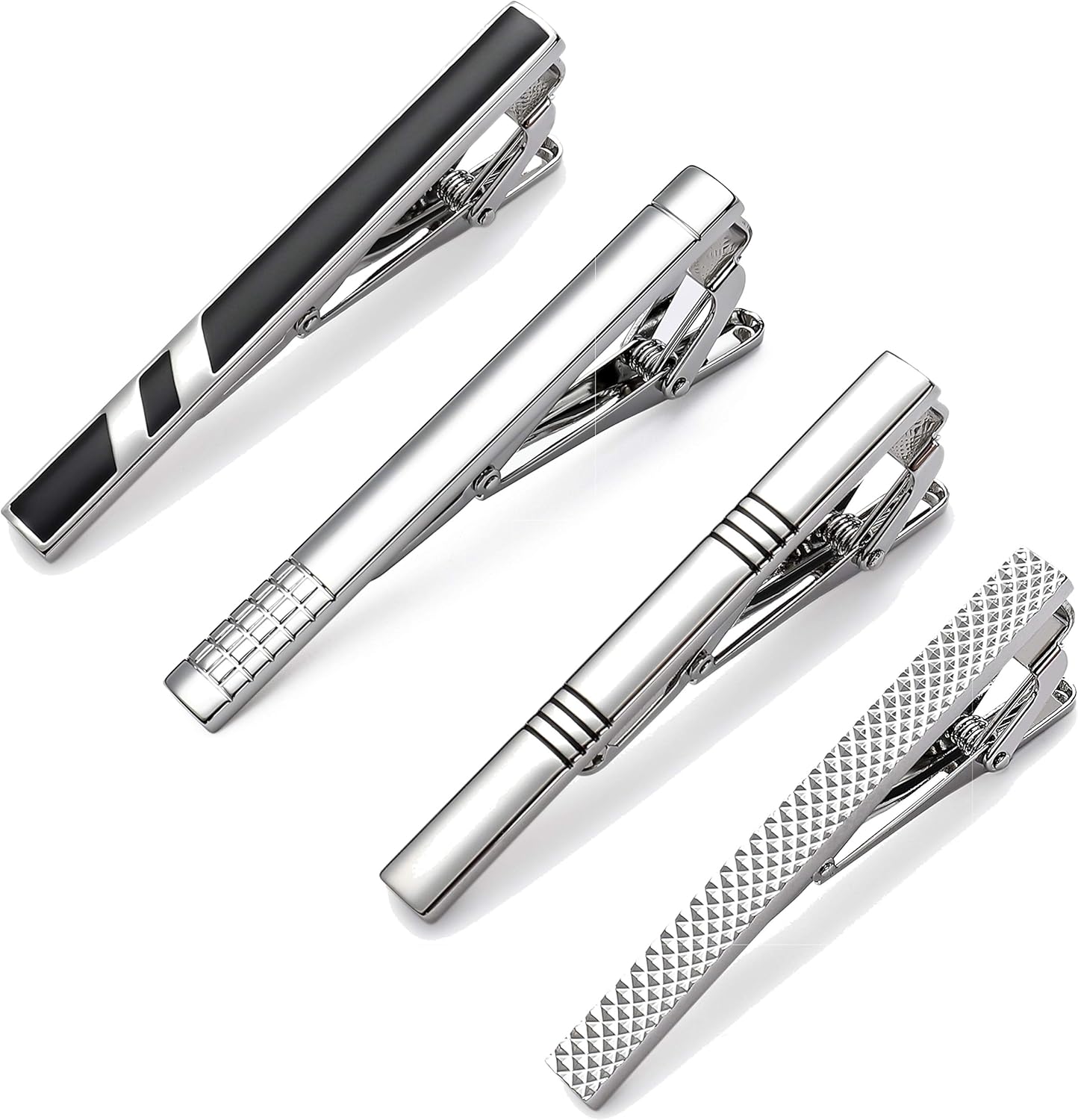 Classic Silver Tie Bar Set for - Tie Bar Set Gift 评论和价格