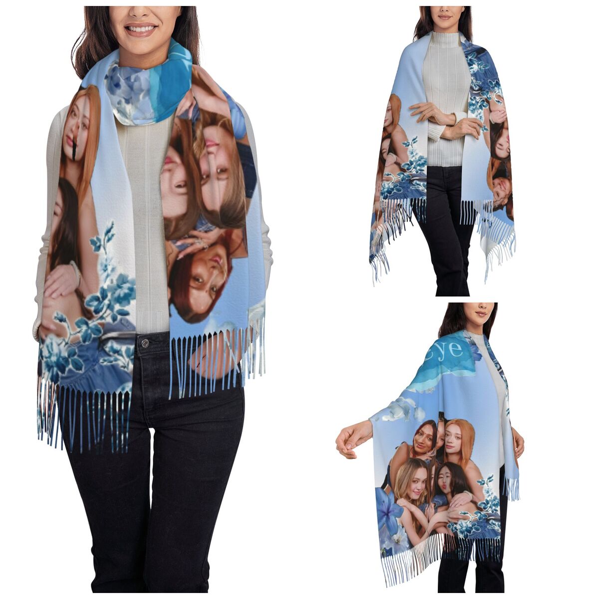 Katseye Kpop Scarf for Women W - Pashmina Wrap Large 评论和价格