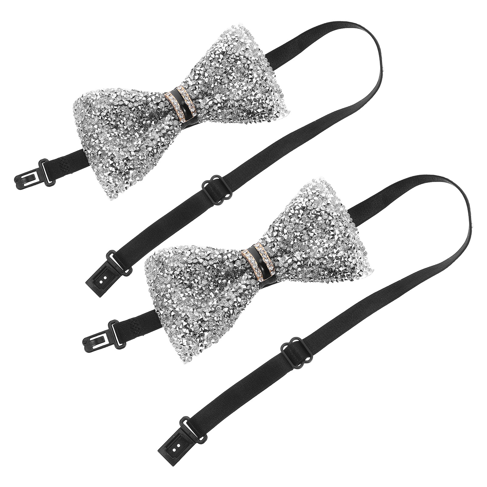 2Pcs Children Bow Tie Crystal  - Bow Tie Pre Tied 评论和价格